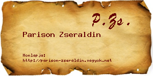 Parison Zseraldin névjegykártya